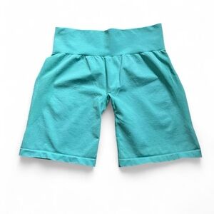 NVGTN teal gym biker shorts